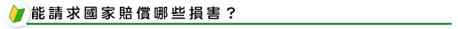 能請求國家賠償哪些損害？